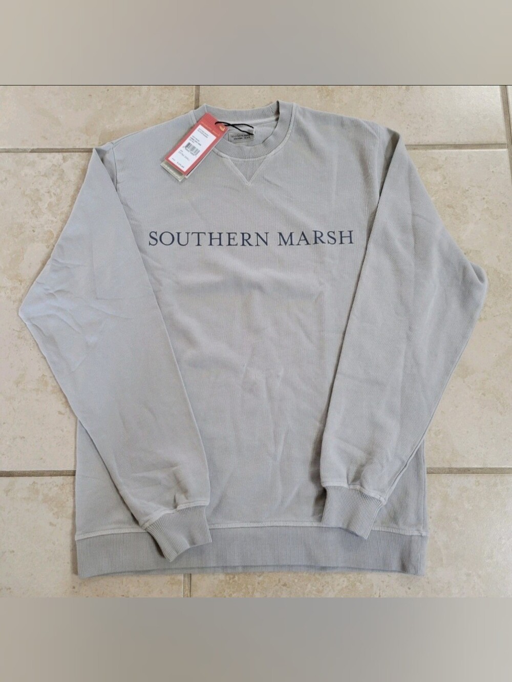 Southern Marsh Seawash Sweatshirt Mens Size Extra Small Light Grey sweater XS
